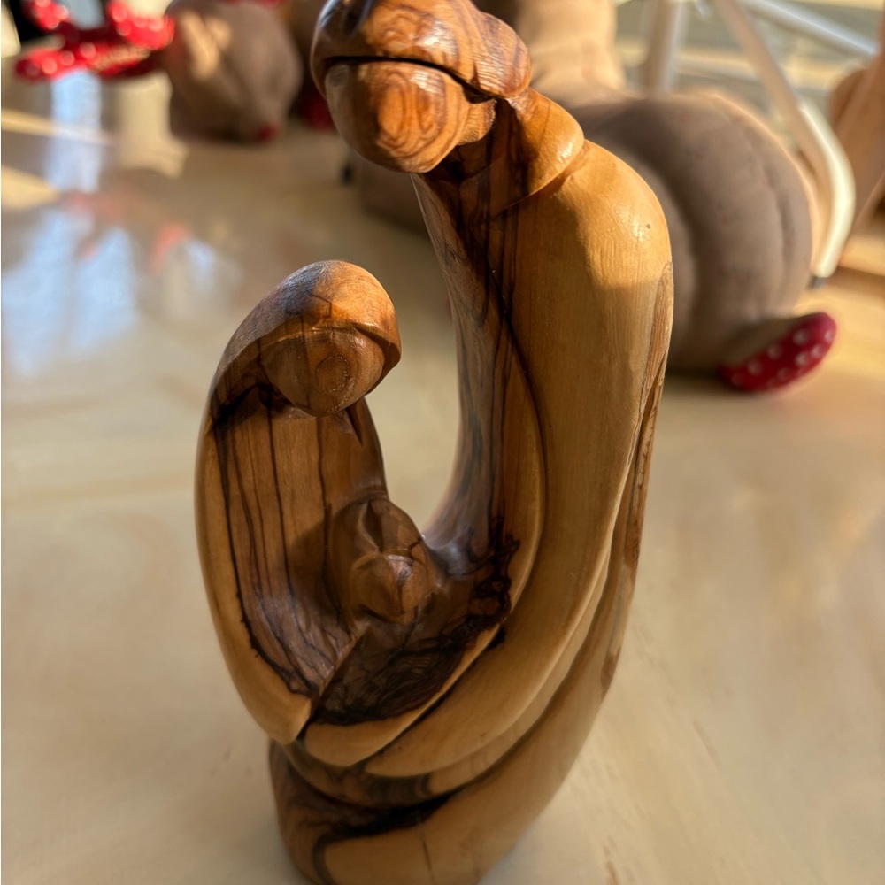 Carved Wooden Nativity Scene